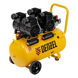 Denzel Компрессор безмасл. малошумный DLP -3000/50, 3 кВт, 2х1,5 кВт,50 л, 2850 об/мин,500 л/мин 58144