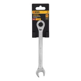 Denzel Ключ комбинированный трещоточный, 19 мм, CrV, матовый хром 14713