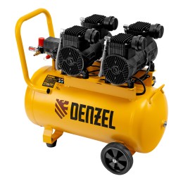 Denzel Компрессор безмасл. малошумный DLP -3000/50, 3 кВт, 2х1,5 кВт,50 л, 2850 об/мин,500 л/мин 58144