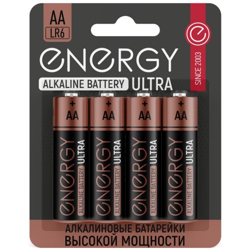 Батарейка алкалиновая Energy Ultra LR6/4B (АА) 104405-SK