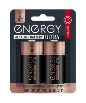 Energy Батарейка алкалиновая Ultra LR20/2B (D) 104983-SK