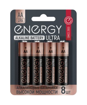 Energy Батарейка алкалиновая Ultra LR6/8B (АА) 104980-SK