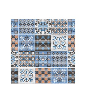 VILINA Коврик для ванной комнаты "ПРЕОБРАЖЕНИЕ" 0,65х15 м 7089-225PT-orange-blue