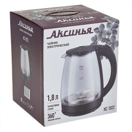 АКСИНЬЯ Чайник электрический 1500 Вт, 1,8 л КС-1022 черный