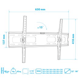 TUAREX Настенный кронштейн OLIMP-202 black