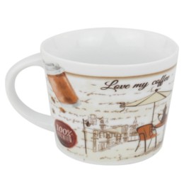 КОРАЛЛ Кружка 430мл. Кофейный дворик R1730/3756YX микс