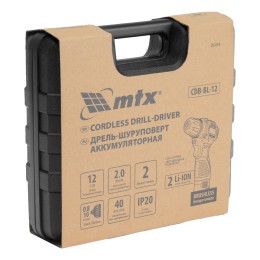 Matrix Дрель-шуруповерт аккумуляторная бесщет. CDB-BL-12, Li-Ion, 12 В 26184