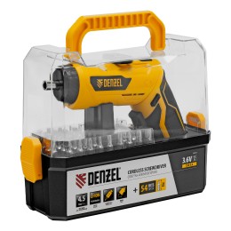 Denzel Отвертка аккумуляторная CSH-3.6, 54 биты, Li-Ion, 3,6 В 26004