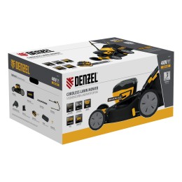 Denzel Газонокосилка аккумуляторная бесщет. DLM-460, 460 мм, травосб. 65 л., Li-Ion, 40 В 58911