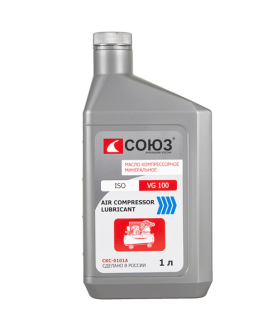 СОЮЗ Масло компрессорное AIR COMPRESSOR LUBRICANT, VG100, 1л, СКС-0101А