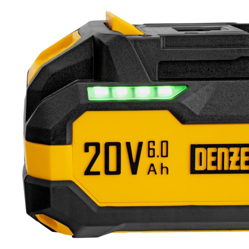 Батарея аккумуляторная BH-20-6.0, Li-Ion, USB, 20 В, 6,0 Ач Denzel 28446