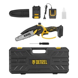 Denzel Цепная мини-пила аккумуляторная бесщет., CCS-150, шина 150 мм, Li-Ion, 20 В 58650