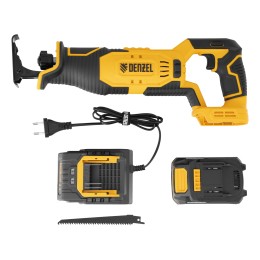 Denzel Пила сабельная аккумуляторная RS-180, Li-Ion, 20 В 28801