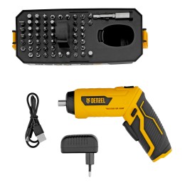 Denzel Отвертка аккумуляторная CSH-3.6, 54 биты, Li-Ion, 3,6 В 26004