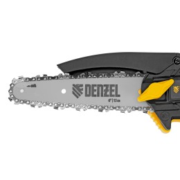Denzel Цепная мини-пила аккумуляторная бесщет., CCS-150, шина 150 мм, Li-Ion, 20 В 58650