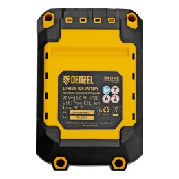 Denzel Батарея аккумуляторная BH-20-6.0, Li-Ion, USB, 20 В, 6,0 Ач 28446