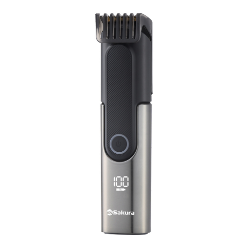 Триммер электр SA-5536BK 2скор 2 насад LED USB