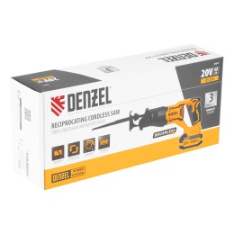 Denzel Пила сабельная аккумуляторная бесщет. RS-250, Li-Ion, 20 В 28802