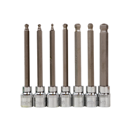 Sturm Набор головок HEX 3/8", 110мм, 7шт, наконечник шар, СrV 1045-18-B7-110