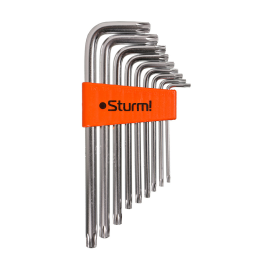 Sturm Набор ключей TORX, 9шт, T9-T50, CrV 1045-04-9x9-TL