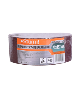 Sturm Шлифлента, 75x457мм, Р40, 10 шт, 9010-B75x457-040