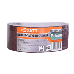 Sturm Шлифлента, 75x457мм, Р60, 10 шт, 9010-B75x457-060