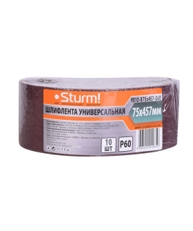 Sturm Шлифлента, 75x457мм, Р60, 10 шт, 9010-B75x457-060