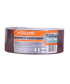 Sturm Шлифлента, 75x457мм, Р120, 10 шт, 9010-B75x457-120