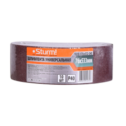 Sturm Шлифлента, 76x533мм, Р40, 10 шт, 9010-B76x533-040