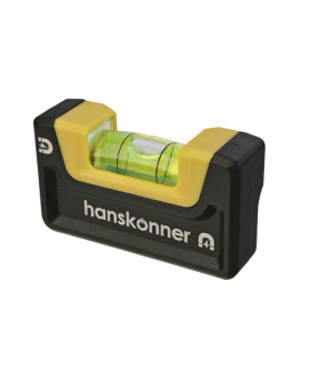 Hanskonner Уровень 65мм, 2 магнита, клипса, фрезерованный, 1 колба, точность 0.5мм/м, HK2015-06-065