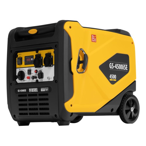 Генератор инверторный GS-4500iSE, 4,5 кВт, 230 В, закрытый корпус, электростартер Denzel 94714