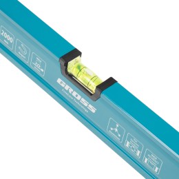 Gross Уровень алюминиевый, магнит., фрезерованный, 3 глазка, 0,5 мм/м, 2000 мм 33656