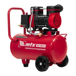 Matrix Компрессор безмасляный малошумный SPC 1500/24, 1500 Вт, ресивер 24 л, 260 л/мин 58139