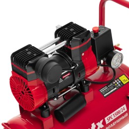 Matrix Компрессор безмасляный малошумный SPC 1500/24, 1500 Вт, ресивер 24 л, 260 л/мин 58139