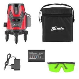 Matrix Лазерный уровень MXL GREEN, 30 м, зеленый луч, акк. Li 2400 mAh, сумка, резьба 5/8" 35013