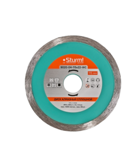 Sturm Алмазный диск, влажная резка, непрерывный 115м 9020-04-115x22-WC