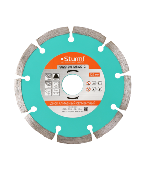 Sturm Алмазный диск, сухая резка, сегментный 125мм 9020-04-125x22-C