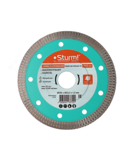 Sturm Алмазный диск 125x22,23 ТОНКИЙ, Y-тип, сухой рез, 9020-04-125x22-Yt