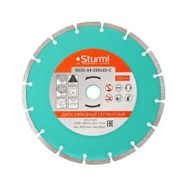 Sturm Алмазный диск, сухая резка, сегментный 230мм 9020-04-230x22-C