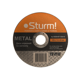 Sturm! Диск отрезной по металлу, АРМИРОВАННЫЙ,размер 125x1.2x22.23 9020-07-125x12
