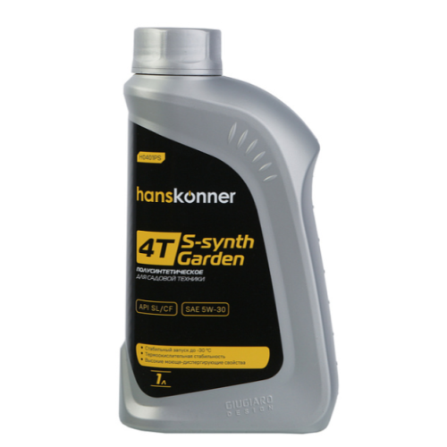Масло 4Т п/синт. SAE 5W-30, API SL/CF,  1л, Hanskonner H0401PS