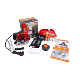 Sturm Бензотриммер 43 см3, 1,3 кВт/1,8 лс, диск 80 зуб/леска/ранц.рем/эрг.рук./ред.сб BT9543