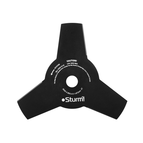 Нож ТРЕХЛЕПЕСТКОВЫЙ для триммера, 255mm*1,4 Sturm! BT8942D-998