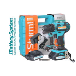 Sturm Дрель аккумуляторная 18В, 1BatterySystem, 27Нм, 2x1.5Ач, кейс CD18L