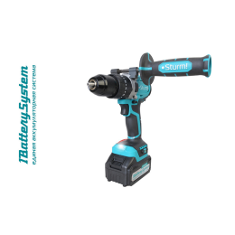 Sturm Дрель аккум б/щ удар. 18В, 1BatterySystem, 80Нм, 2х3.0Ач, 5в1, доп. рук, кейс CD2080I