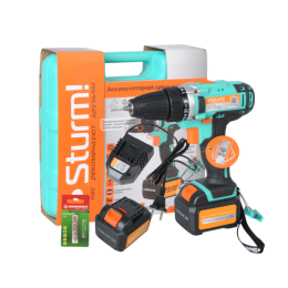 Sturm Дрель аккумуляторная 24В, 35Нм, конусный патрон, 2х2.0Ач, ЗУ, кейс CD3224L