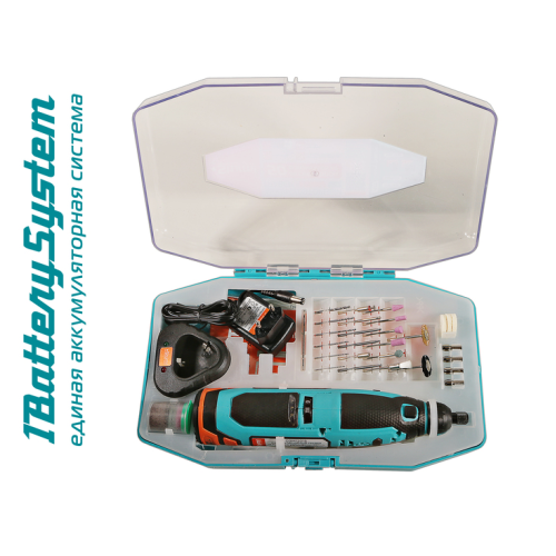 Гравер аккум Sturm!, 12В, 1BatterySystem12V, 5000-25000об/мин, 50акс,1x2.0Ач, ЗУ, кейс CGM1201S