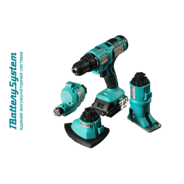 Sturm Мультитул аккум 18В, 1BatterySystem,дрель,лобзик,реноватор,шлифмаш,2x2.0Ач,кейс CMT1801