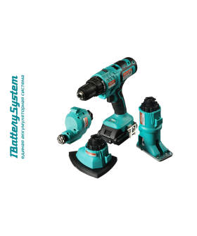 Sturm Мультитул аккум 18В, 1BatterySystem,дрель,лобзик,реноватор,шлифмаш,2x2.0Ач,кейс CMT1801
