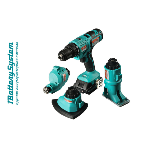 Мультитул аккум Sturm!, 18В, 1BatterySystem,дрель,лобзик,реноватор,шлифмаш,2x2.0Ач,кейс CMT1801
